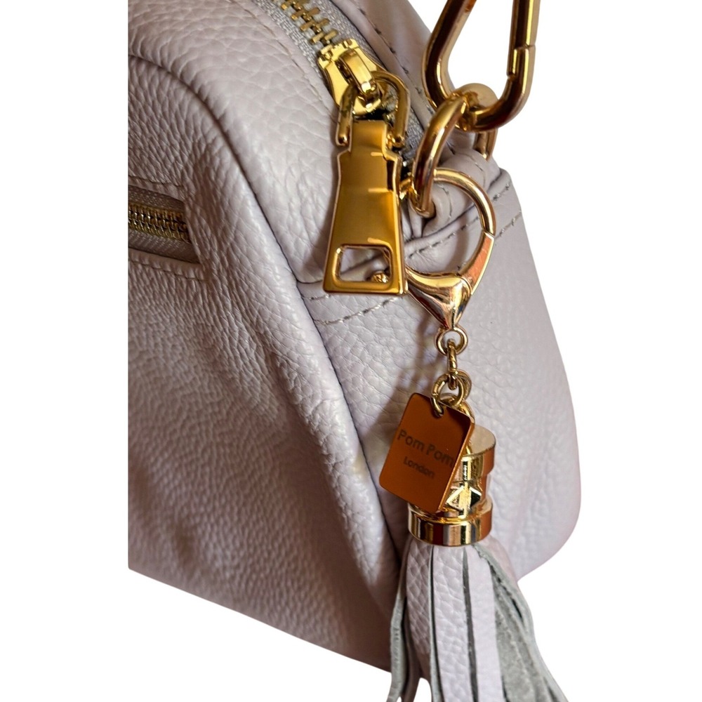 Pom Pom London Chelsea Bag Lilac Leather Crossbody Pastel Interchangeable Straps - Picture 4 of 11